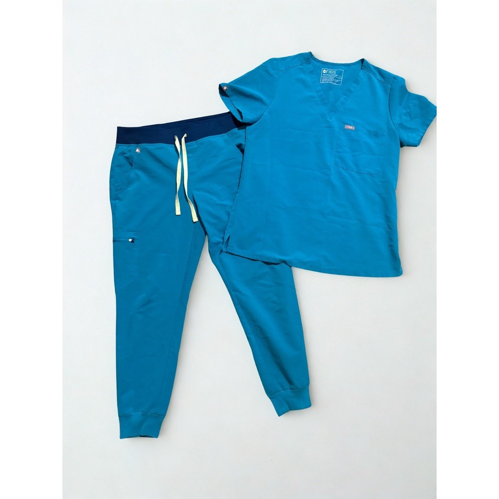 Figs Womens Scrub Set Teal Catarina Vneck Sm Zamora Jogger 2.0 S/Petite Limited